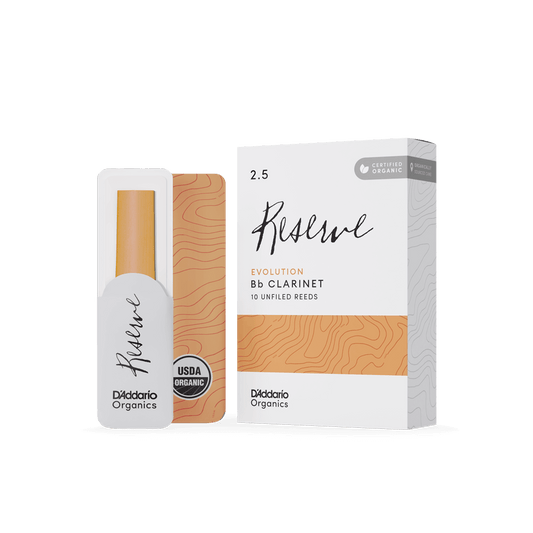 D'Addario Bb Clarinet Organic Reserve Evolution Reeds Box of 10