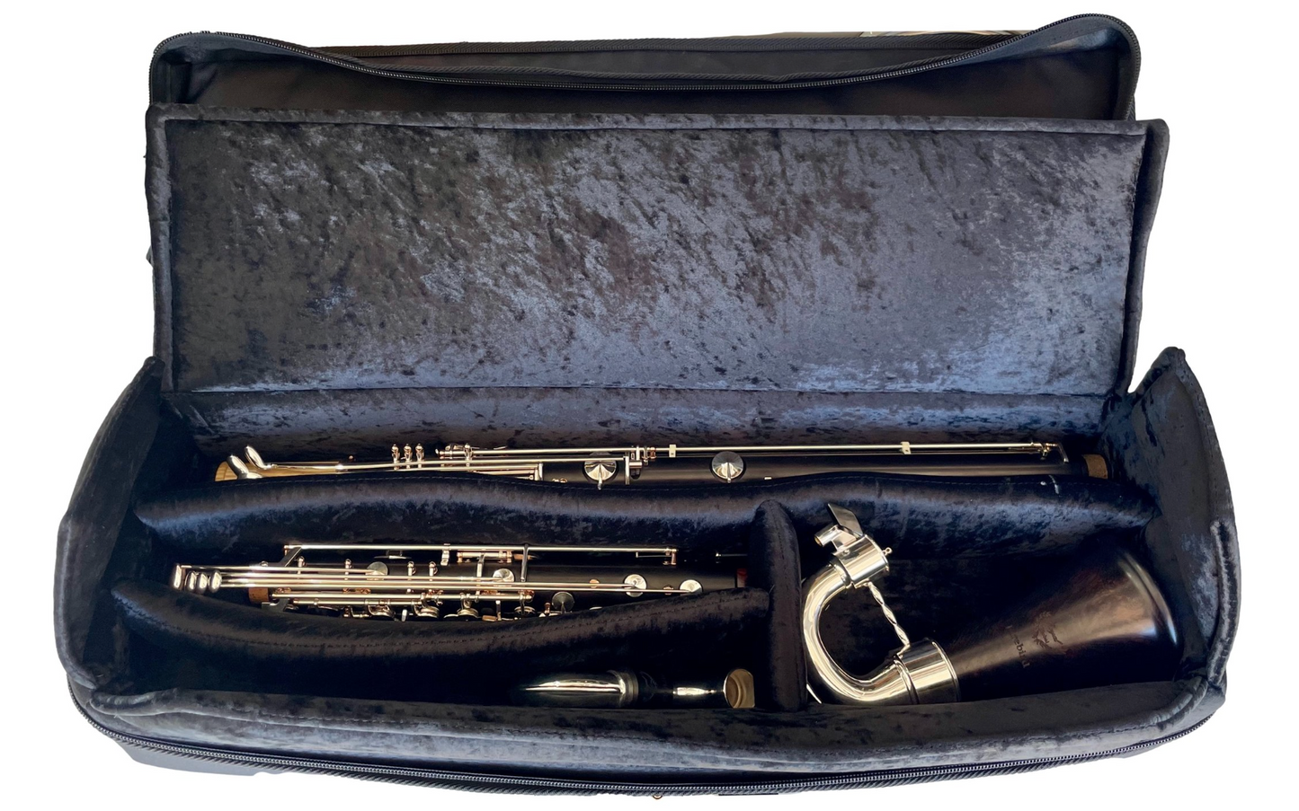 Reed & Squeak Red Stripe Double Bass Clarinet & Bb or Eb Clarinet Case