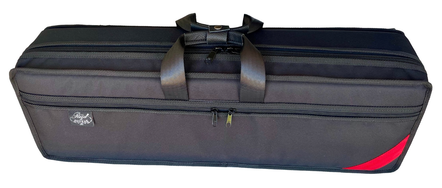 Reed & Squeak Red Stripe Double Bass Clarinet & Bb or Eb Clarinet Case